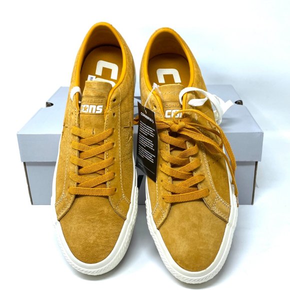 Converse Sneaker Men's Size 168653C ONE STAR PRO OX Suede Saffron Yellow Low Top - Picture 4 of 11